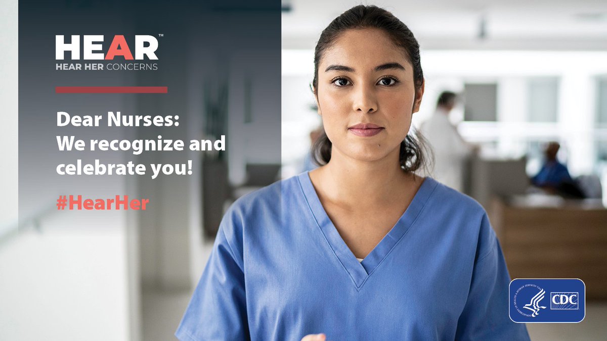 It’s #NationalNursesDay! Nurses play a vital role during and after pregnancy. #HearHer has clinical resources and tools for health care providers working with pregnant and postpartum women: cdc.gov/hearher/health…