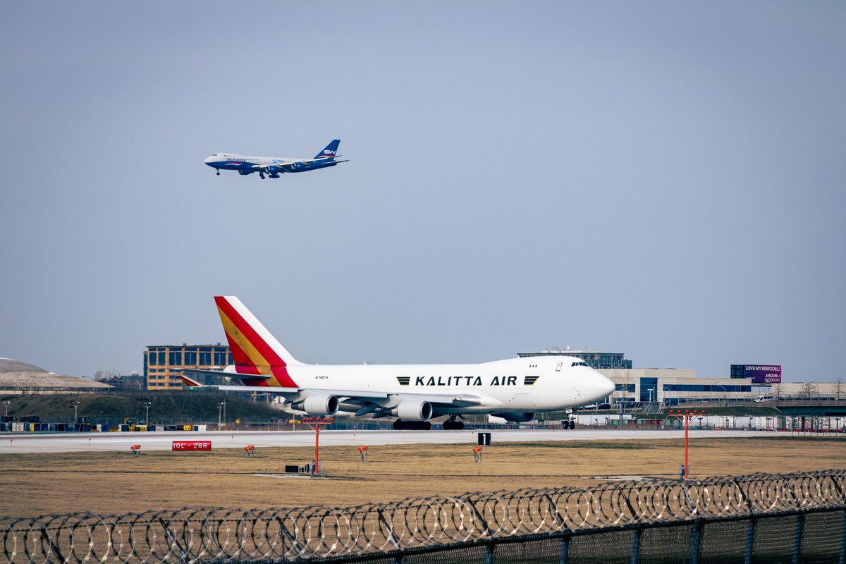 A two for one on March 12th. A 747 operated by Kalitta Air prepares for takeoff on 22L while another from Silkway arrives on the north side.

#planespotting #photography #aviationphotography #ordairportwatch #chicagophotographer #chicago #aviation #avgeek #airplane