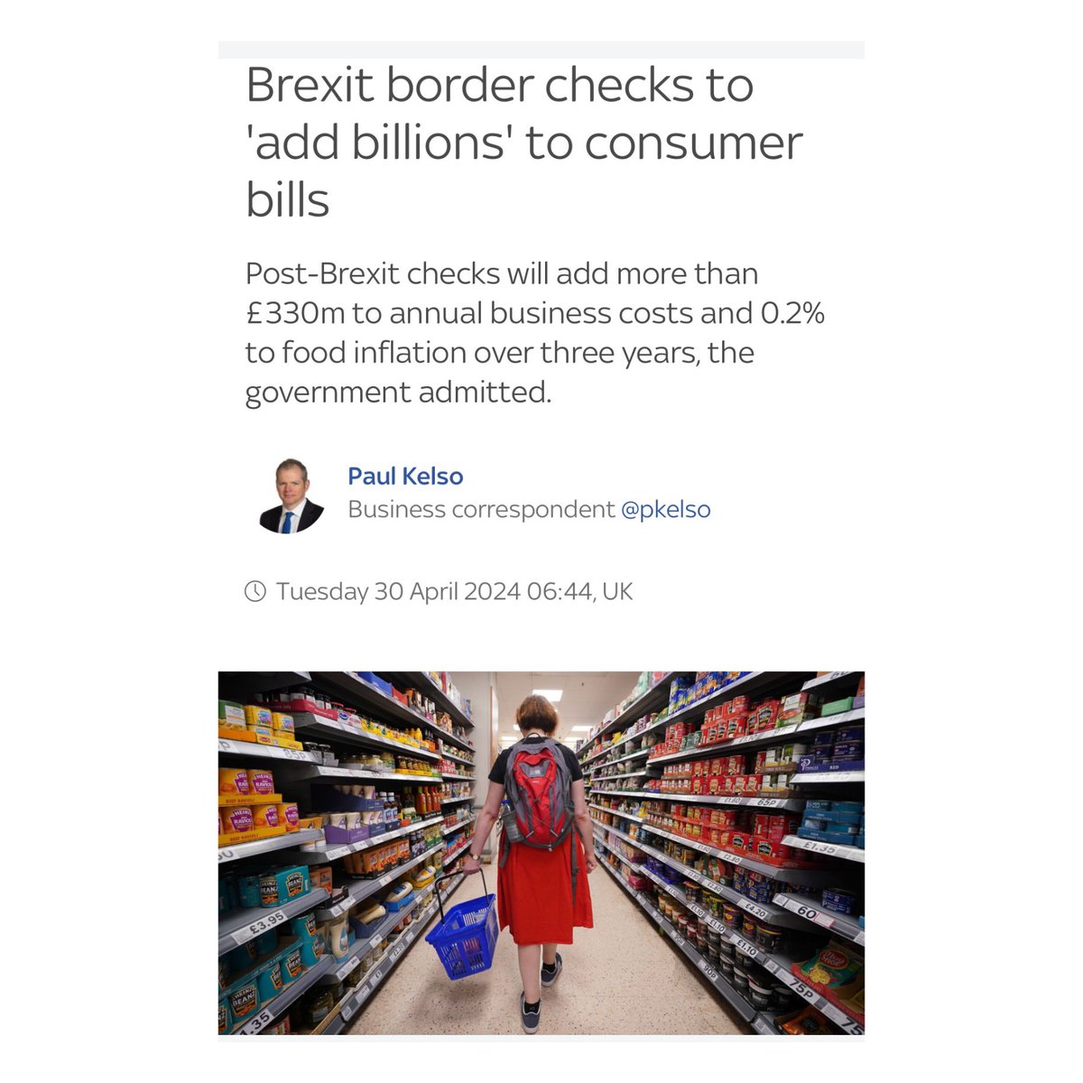. I’m just staggered that this came into force last week and hardly anyone (especially none of the political parties) are talking about it! Food is going to become even more expensive than it is already and supplies of certain products may become more difficult to get hold of.