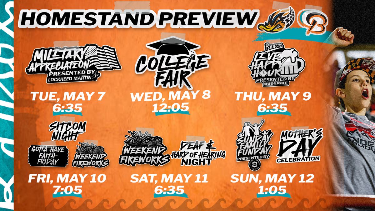 Another week of Baysox Baseball on deck! Check out all the fun we have starting tomorrow! 🎫: hubs.ly/Q02w9QWk0