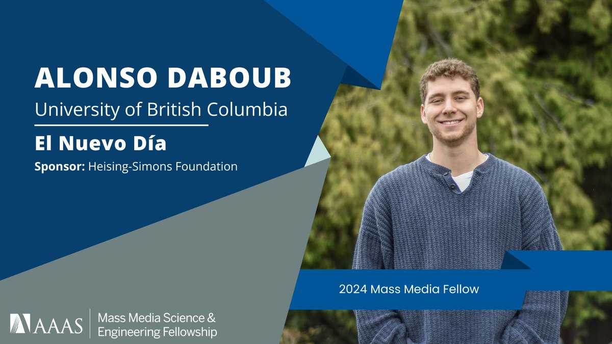 Te presento a @AlonsoDaboub! Alonso will be at @ElNuevoDia in Puerto Rico as he learns about translating science to #SciComm for diverse groups. He's a recent @UBC grad studying integrated science and neurobiology! 

#ComunicaCiencia #MassMediaFellows