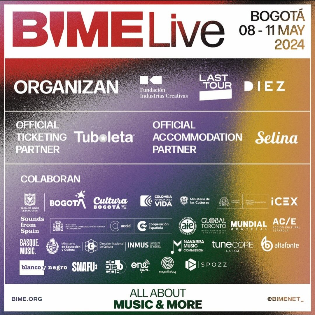🎉🎶Del 8 al 11 de mayo llega una nueva edición de <a href="/BIMEnet_/">BIME</a> Bogotá🇨🇴.

🙌🇺🇾Nuestro país tendrá una destacada presencia en este gran evento de la industria musical:

<a href="/EliAlmic/">ELI ALMIC</a>, <a href="/ninalobouy/">Niña Lobo</a>, <a href="/JuanCampodonico/">Juan Campodónico</a> y más!

Información en: bime.org

#BIME2024
#UruguayEnBIME