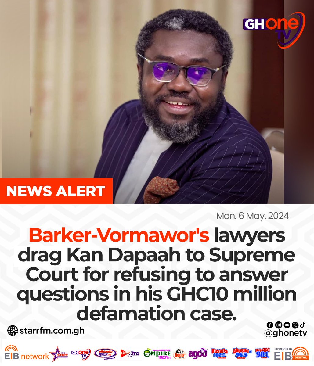 Lawyers of political activist, Oliver Barker-Vormawor have dragged the National Security Minister, Albert Kan Dapaah to the Supreme Court...