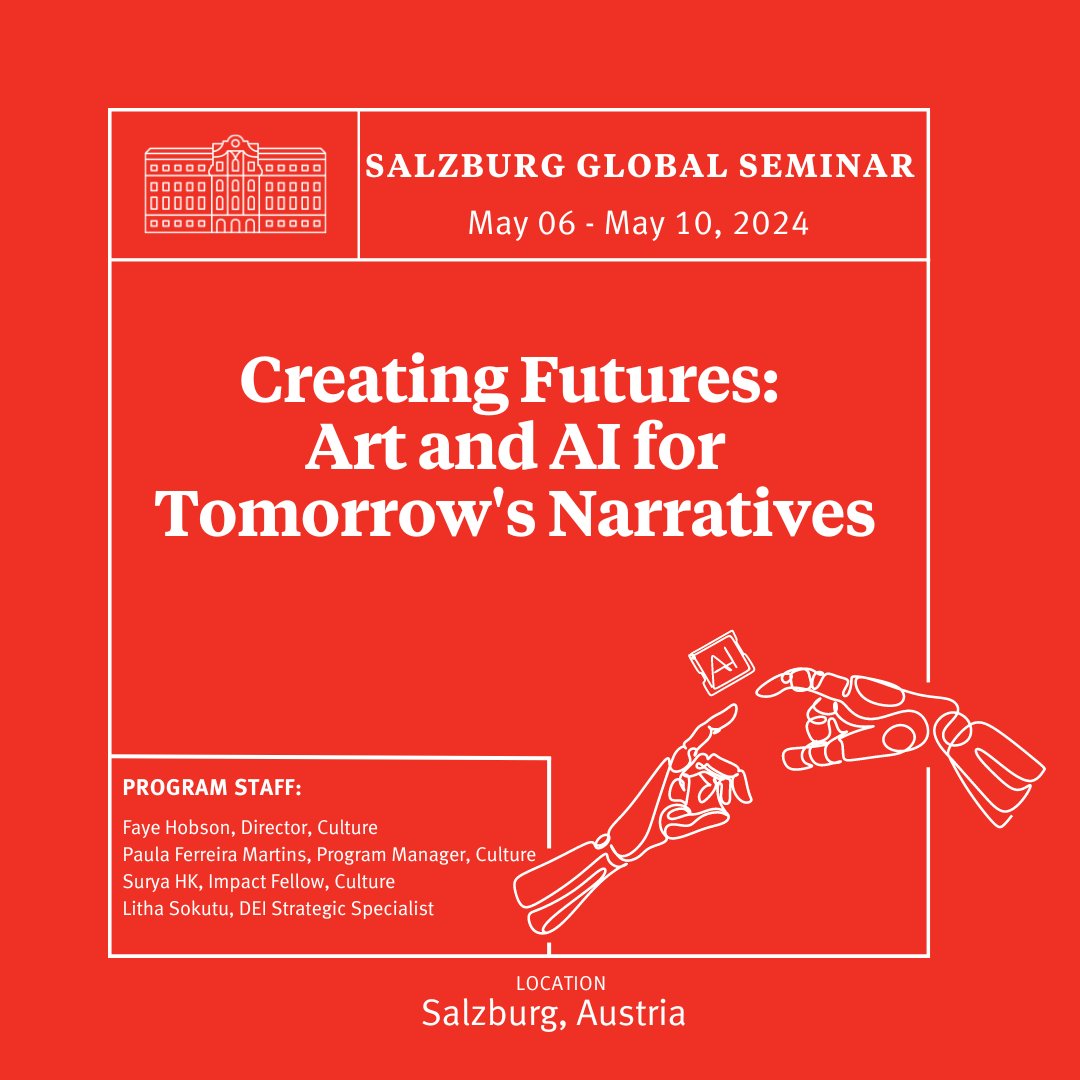 Our latest #CultureandArts program begins today! Creating Futures is a program focusing on the role of creativity, art and emerging technologies in challenging entrenched narratives and imagining more just and equitable futures.