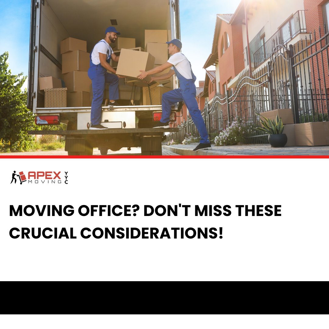 Moving office? Don't miss these crucial considerations!

Visit the website apexmovingyyc.com for more info!

#OfficeMoving #RelocationExperts #CustomizedSolutions #TransparentPricing #ReputationMatters #MovingServices