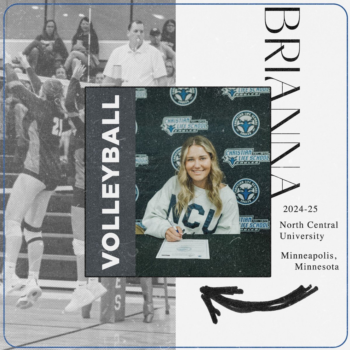 Senior Brianna Brown has signed to play volleyball at North Central University in Minneapolis next season. Bri is a valued member of the CLS student body, serving as a varsity volleyball player, student leader, and worship leader during chapel times.
