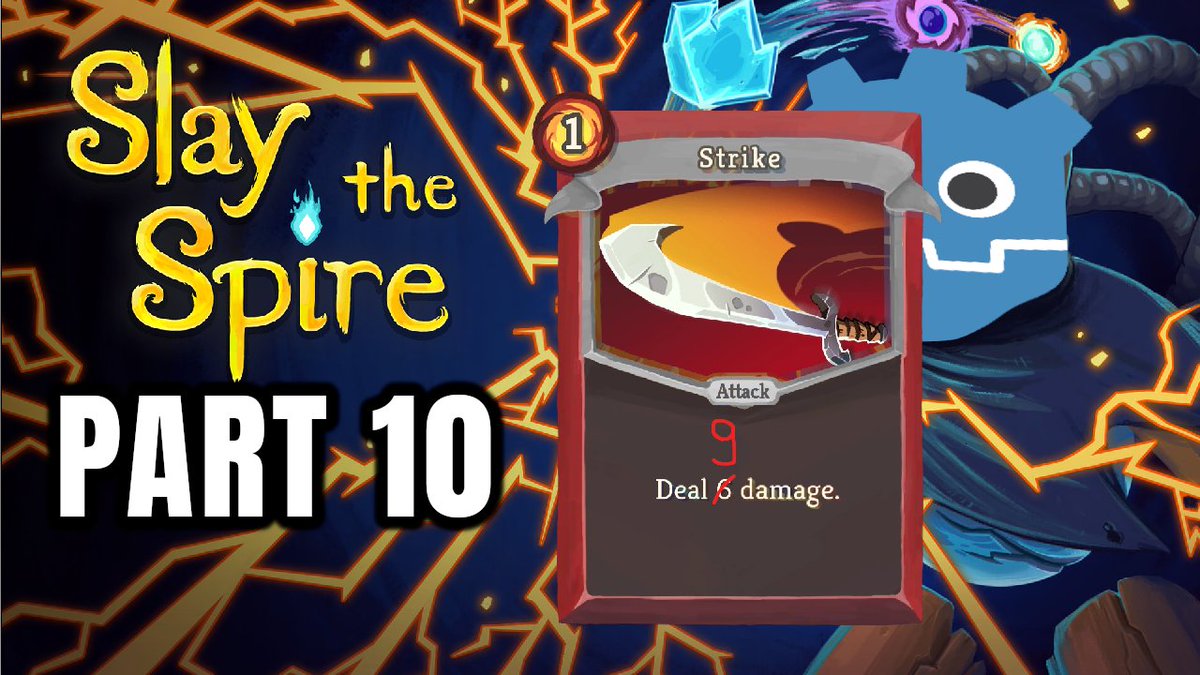 Rendering the next episode of my #GodotEngine slay the spire course... I feel like I become worse and worse with thumbnails😆thoughts?