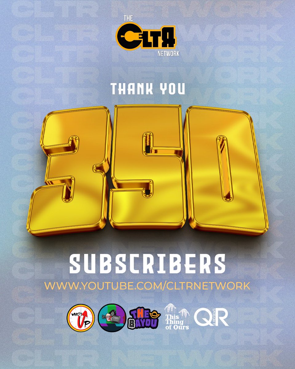 Thank You ALL!! Grateful beyond words for each and every one of you who helped us reach 350 subscribers on YouTube! Your support means the world 🌍 Let’s keep the CLTRNETWORK journey going strong! 💪 #ThankYou #CltRnetwork