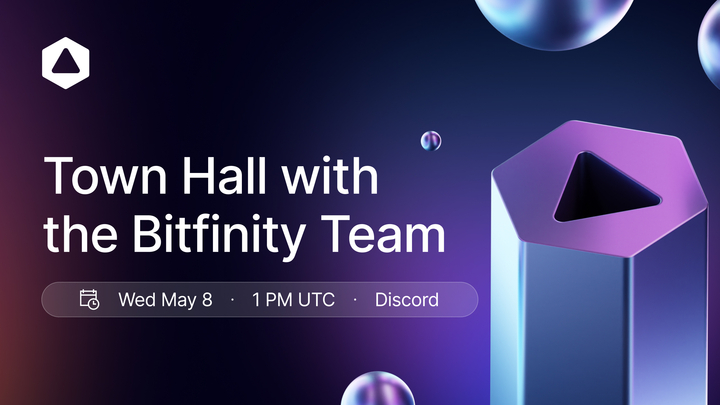 Hey #Bitfinians! 

Get ready for an exciting AMA session happening May 8th at 1PM UTC!

Join the #Bitfinity townhall this Wednesday with the Bitfinity team! 
👇
discord.gg/sf7JuxD

#BitfinitySummer #BuildOnBitfinity