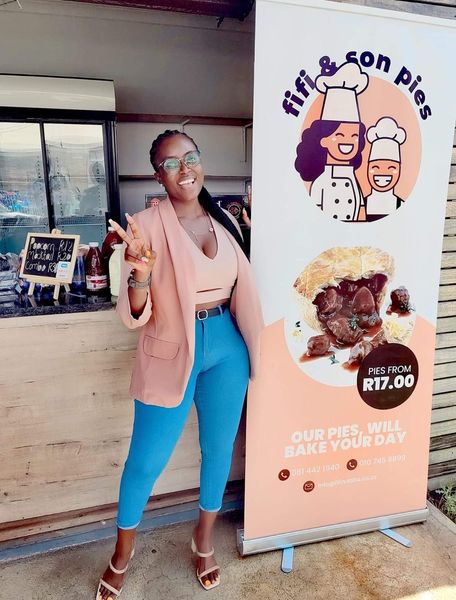 Fifi Ndaba is the owner of a pie franchise business called Fifi & Son. 🙌🏾🙌🏾