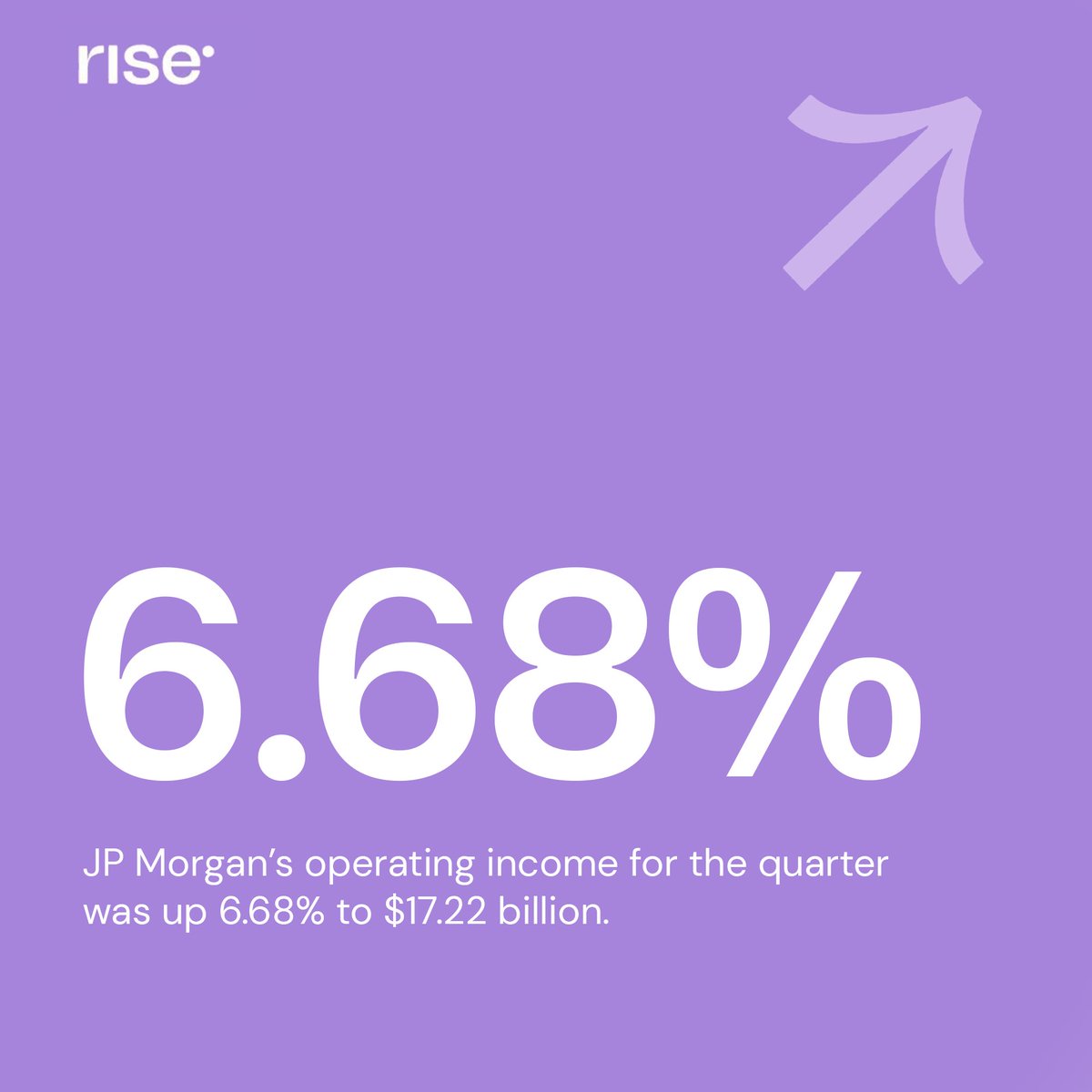 Here's a summary of our portfolio company, JP Morgan's Q1 earnings report. Create a stocks plan on Rise now. click.risevest.com/gb0g/tw