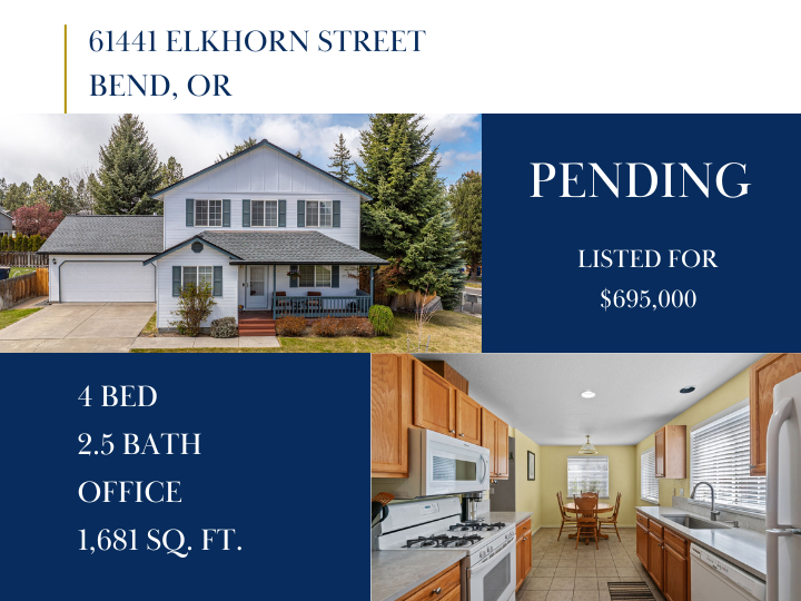 Exciting news ... our seller's home went pending in just 2 days! Huge shoutout to our incredible clients for their hard work in getting their home market-ready. We're thrilled for them and deeply appreciate their confidence and trust in us! #inbend  bit.ly/3UlHZxr