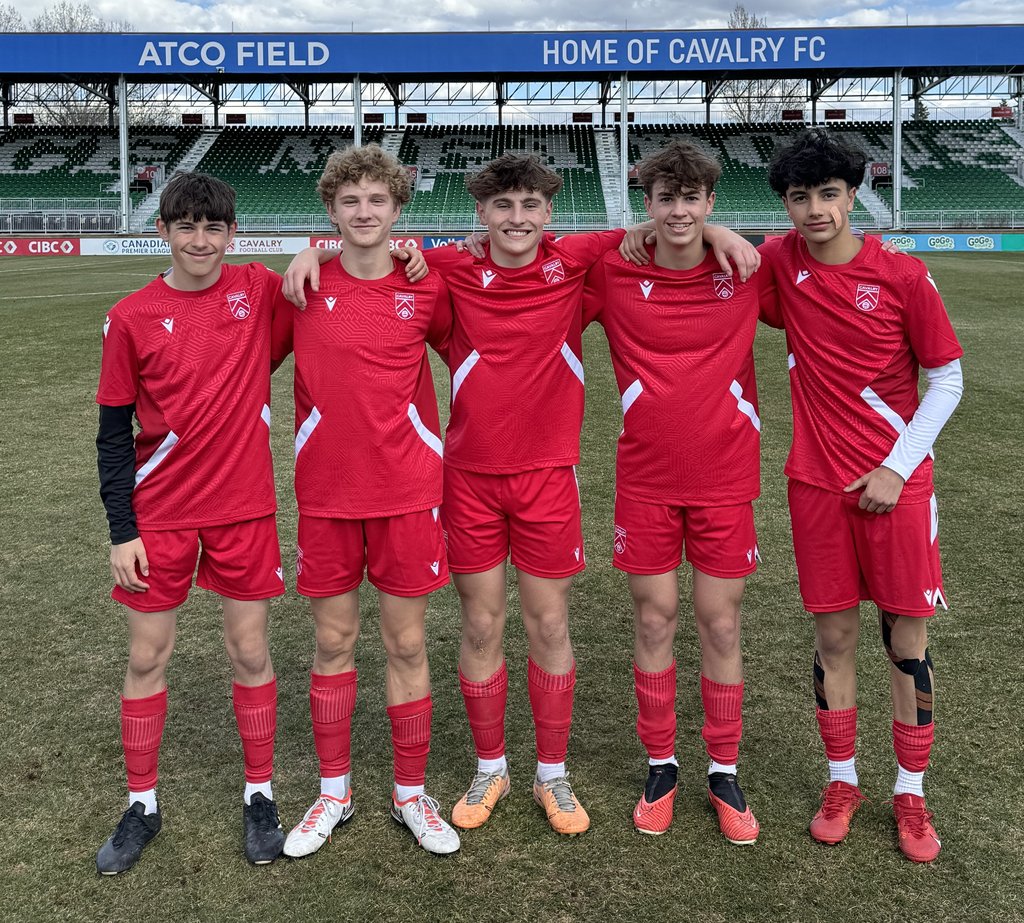 Five Foothills players participated in the Canada Soccer U15 Alberta Regional Integration Camp this past weekend. 

Congratulations (Left to right) Kacper, Luka, Jax, Isaac, and Vinwar!

#CalgaryFoothills #CanadaSoccer #ExcellentPlayers #OutstandingPeople