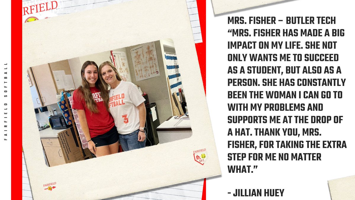 FairfieldSB (@fairfieldsb) on Twitter photo It's time to honor our special teachers by our seniors. Jillian Huey chose Mrs. Fisher - Bulter Tech. Thank you Mrs. Fisher for making high school a special place for Jillian! #DPTπ₯
<a href="/fcsdathletics/">Aaron Blankenship</a>
<a href="/FCSDNews/">Fairfield City Schools</a> It's time to honor our special teachers by our seniors. Jillian Huey chose Mrs. Fisher - Bulter Tech. Thank you Mrs. Fisher for making high school a special place for Jillian! #DPTπ₯
<a href="/fcsdathletics/">Aaron Blankenship</a>
<a href="/FCSDNews/">Fairfield City Schools</a>