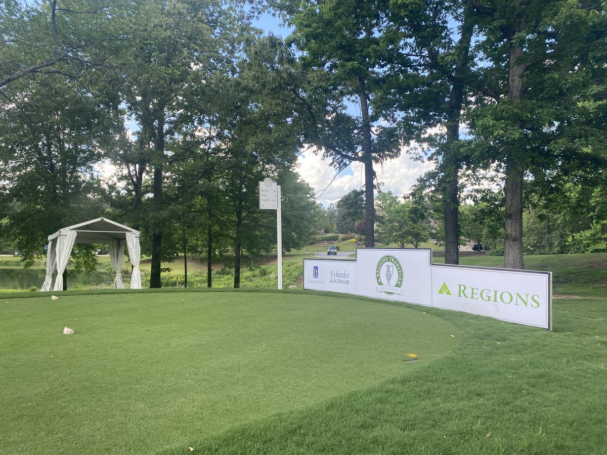 It is @RegionsTrad tournament week!! @gcscook , @hunteromary_12 @carsongarrett18 you should be so incrediably proud of everything that you and your team have done to bring the best playing conditions to the @ChampionsTour! @alabamagcsa @GCSAA @PGATOURAgronomy