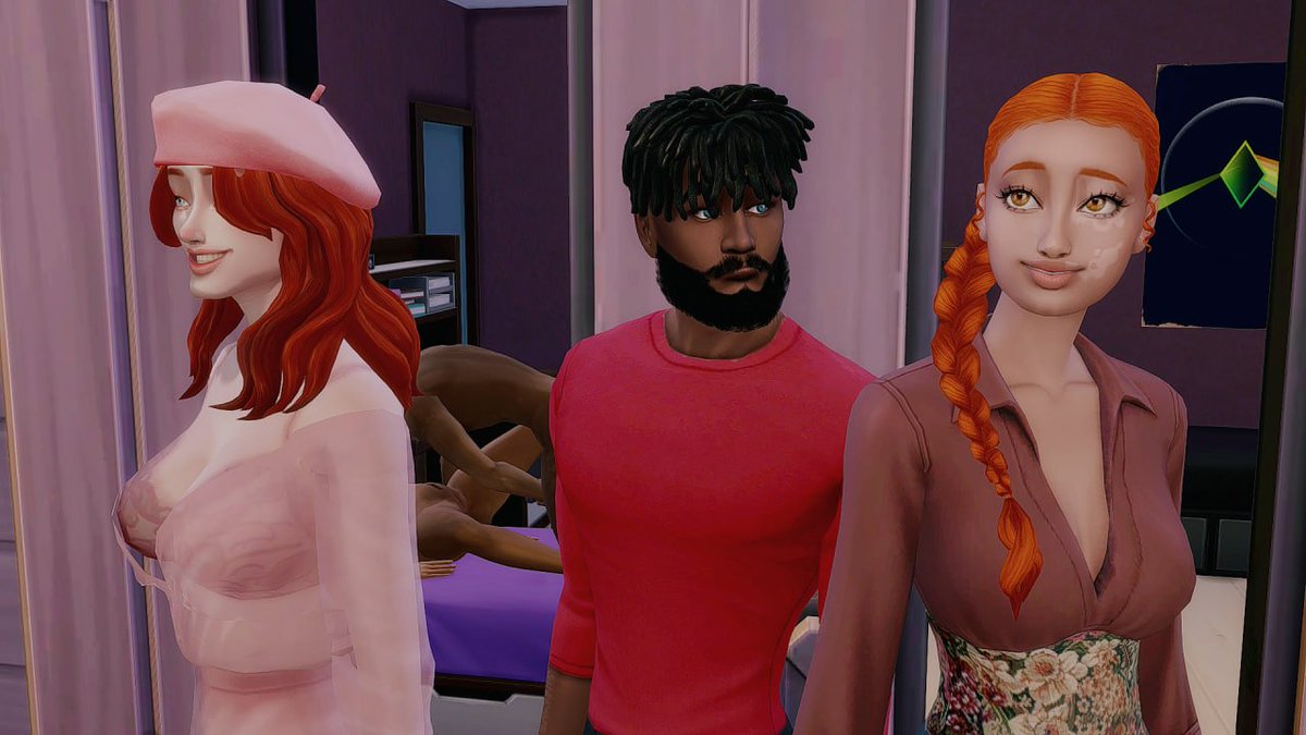 Khloe made a lot of good friends, but the  closest to her are 3...Oh the 3rd one needs private time here...BYE!
#TheSims4nsfw #simsiary #Sims4 #Sims4Cc
