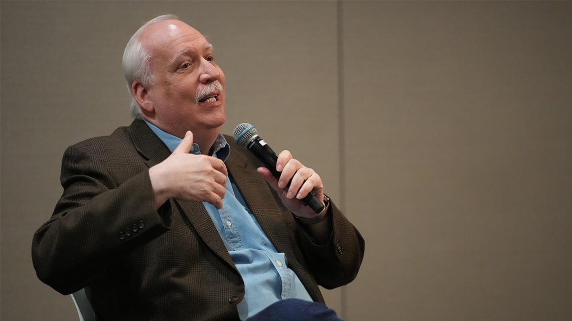 Writer & producer J. Michael Straczynski - Hang with JMS captivates at the 2024 Patricia Eliet Memorial Lecture, sharing invaluable advice for young writers. Full story: news.csudh.edu/2024-eliet-lec…