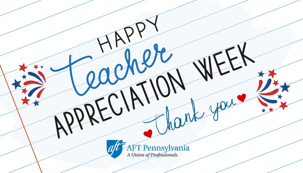 Thank you for all that you do for your students this Teacher Appreciation Week and every other week of the year. #TeacherAppreciateWeek
