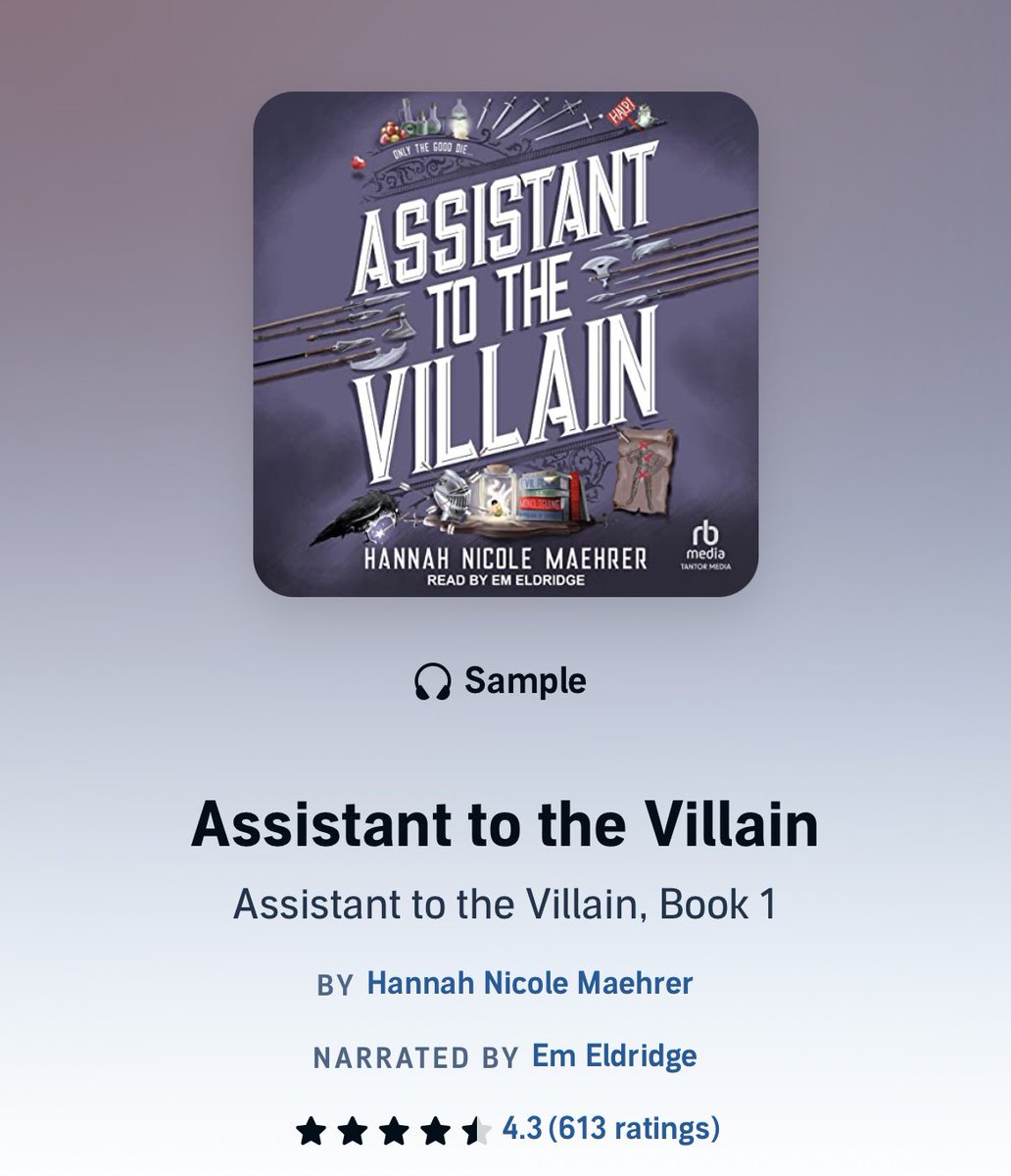 EvilCowboyMusic's tweet photo. FOUL. Absolutely detest it. HATE it. I only got two hours in and I’m SO MAD I paid money instead of a credit for it because I can’t return it. It’s being read by my book club this month and I’m just..sorry not sorry! 🤮 #AssistantToTheVillain #Audible https://t.co/d5798YAH3o