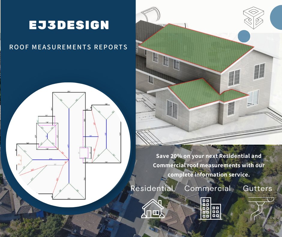 #roofmeasurements #ej3design #roofing #contractors #rooftop #roofrepor
Get your roof measurement at: ej3design.com