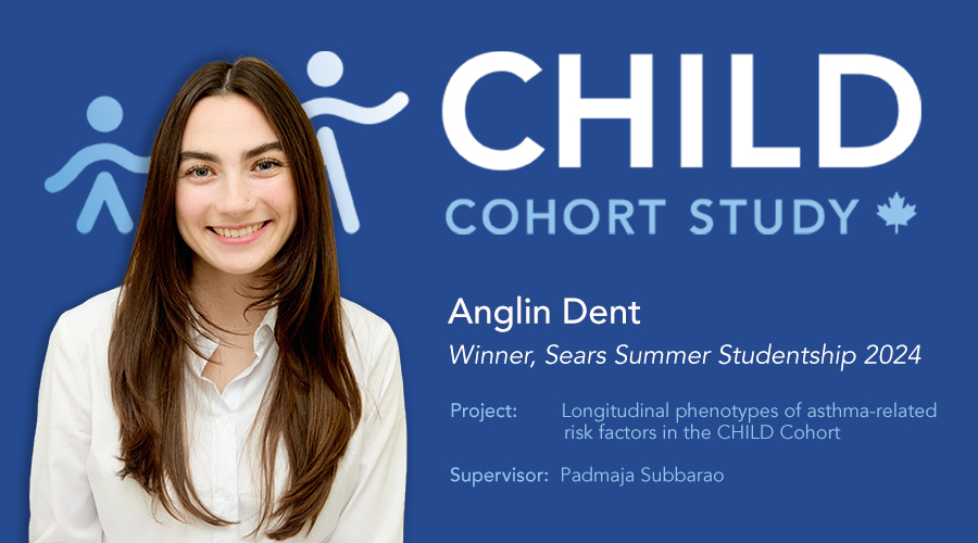 Congrats to @AnglinDent at @UofT on receiving the 2024 Sears Studentship to work with Dr. PJ Subbarao at @SickKidsNews to identify #asthma-related risk factors in CHILD! More info: childstudy.ca/2024-sears-awa…
