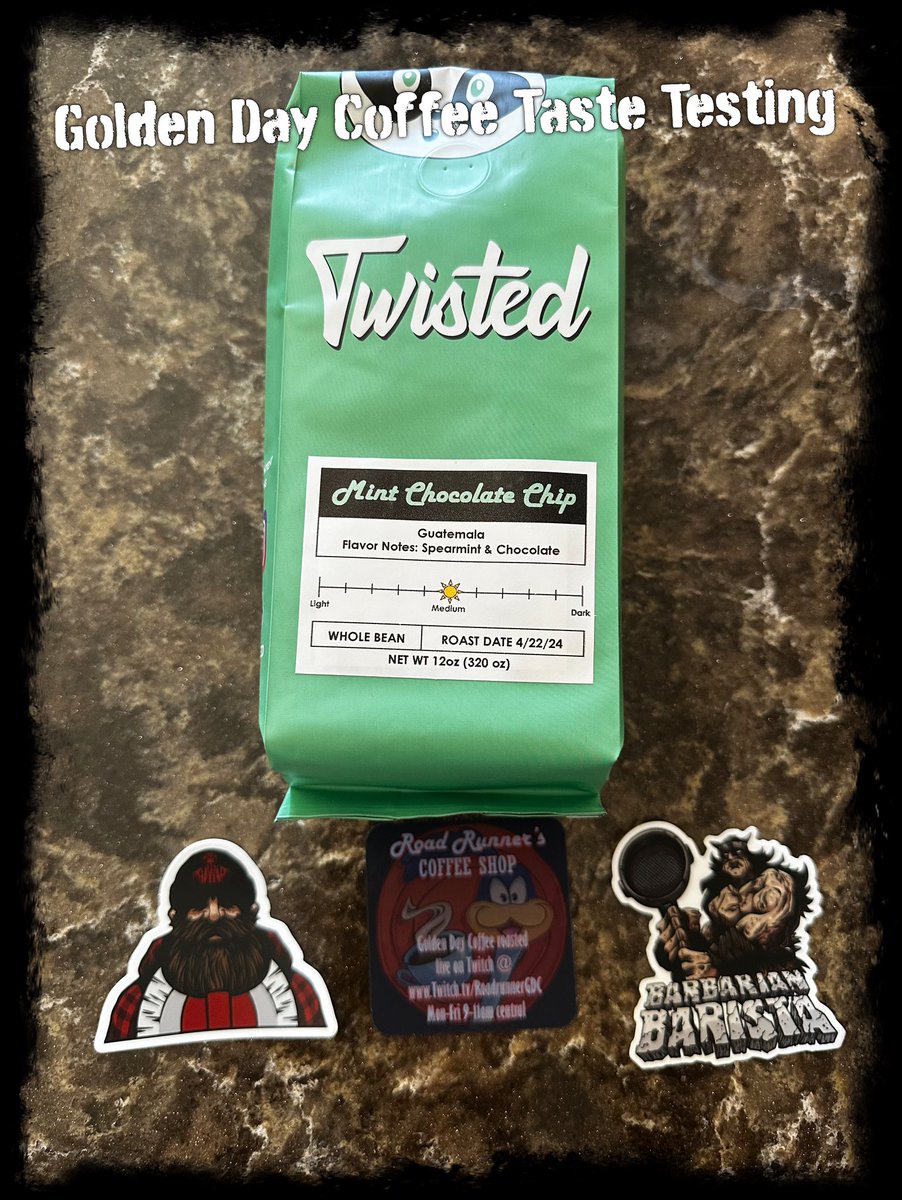 Thank you @GoldenDayCoffee Matt for having this fun filled house try the #MintChocolateChip flavor❣️ in one of @KeepinitTwisted coffee bags ♥️☀️💜