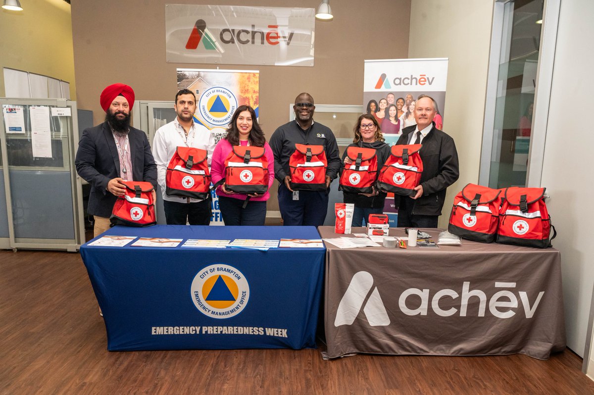 Hey #Brampton, get ready for any future disruptions this #EPWeek2024! #BEMO distributed over 100 emergency kits to @achev_ca as part of @CityBrampton public education initiative focusing on our vulnerable population. Kits generously sponsored by @Enbridge. #Plan4EverySeason. ^RD