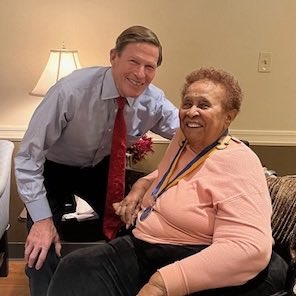 Wonderful visit with Johnnie Mae Britt, still a hero & legend in the Stamford community, always fighting for justice & giving to others. She spearheaded civil rights through the NAACP & other organizations.