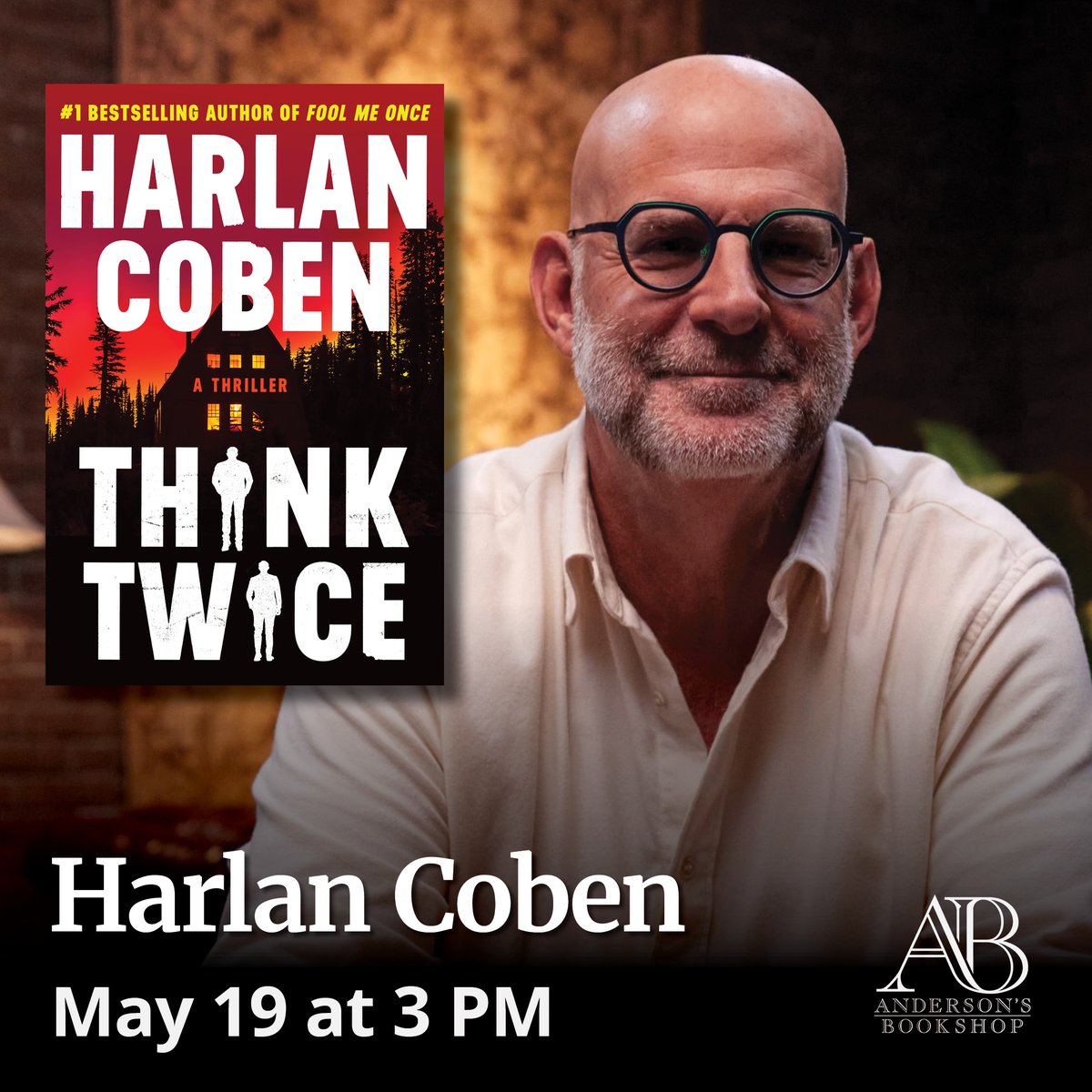 ALMOST SOLD OUT: May 19th, we welcome the one and only mega bestselling king of Netflix adaptations, Harlen Coben @HarlanCoben Harlan will be in convo with a bookseller, take some Q&A, and have a photo/signing line! TICKETS: HarlanCobenAndersons.eventcombo.com