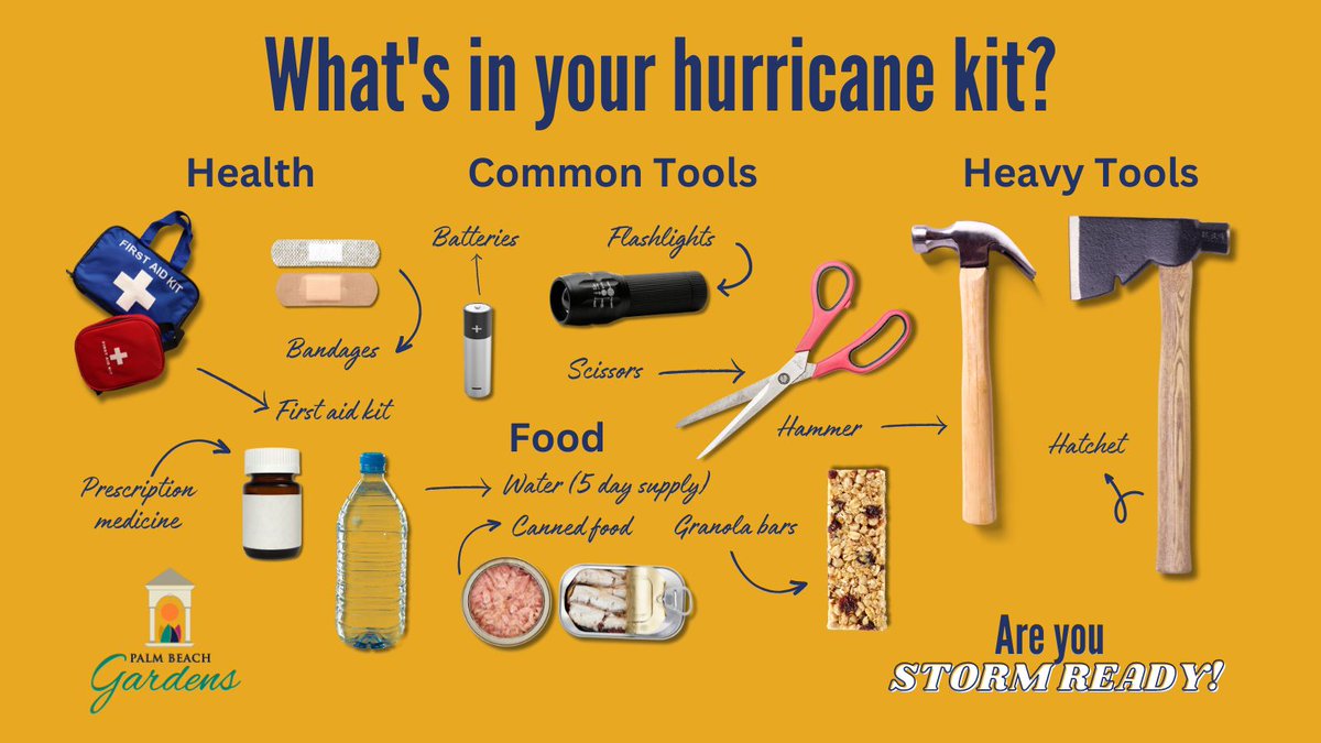 It's Hurricane Preparedness Week, and now is the perfect time to get you and your family #StormReady⛈️Not sure where to start? Just check out the #CityofPBG Hurricane Guide: bit.ly/36xXJF0