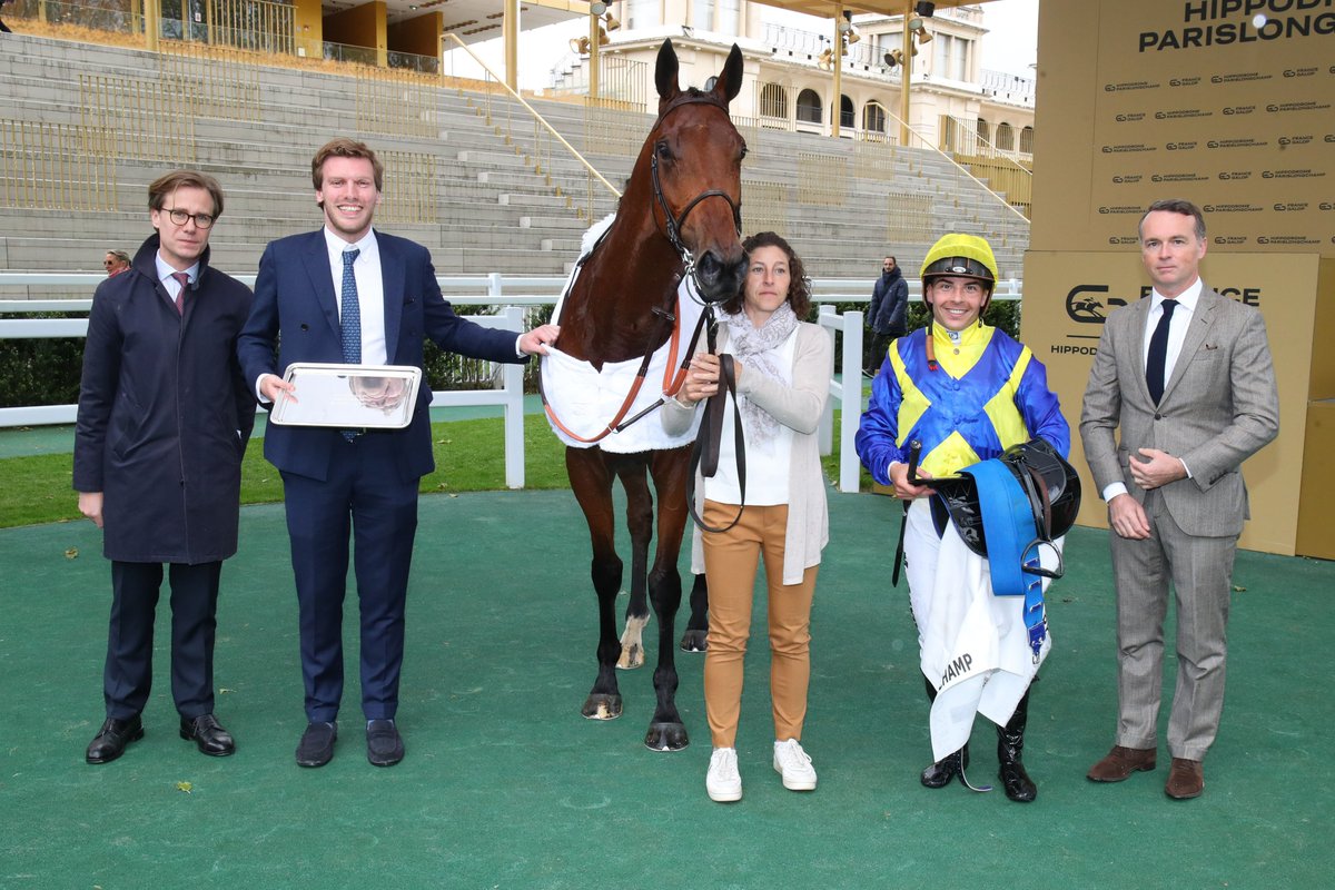 GOLIATH (GER) ran out an excellent winner of the G3 Prix d'Hedouville @paris_longchamp under an enterprising @maximeguyon_off . The son of Adlerflug made all and was 3 lengths clear at the line. Congratulations to owner Philip Baron von Ullman and breeders Gestut Schlenderhan.