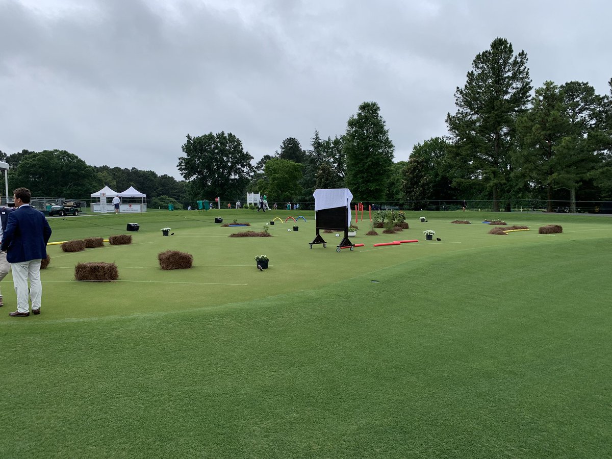 Monday at @WellsFargoGolf and celebrities were front and center with the Charity Putting Contest.  Over 20 celebrities took part in a 9 hole putting contest for charity.  @Jonathanstewar1 @gregolsen88 @ChaseBriscoe_14 and more showed up. @BahakelSports