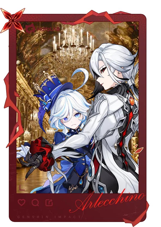 #LetsTakeaPhotoWithArlecchino
#HoYoLAB

Don't be afraid Furina, Arlecchino won't hurt you. :)