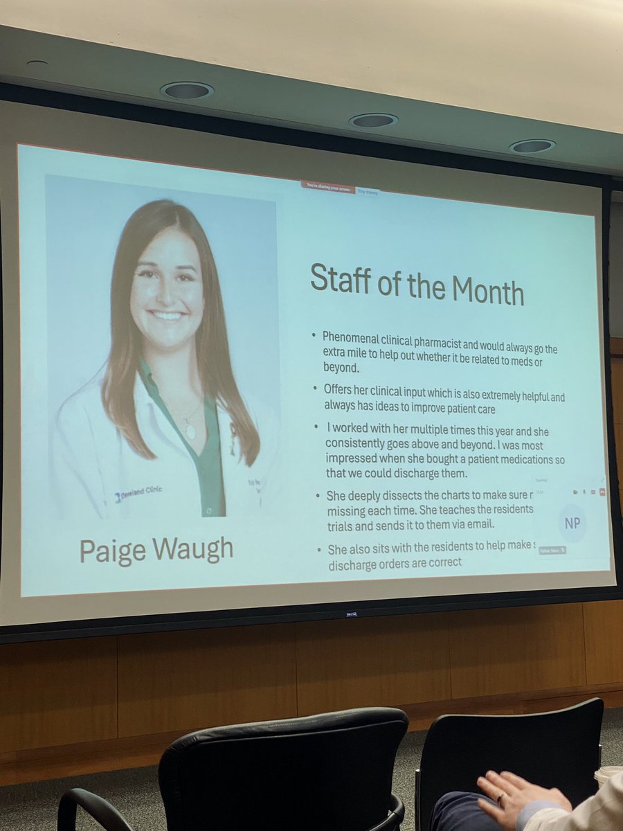 Nothing I love more than getting to celebrate one of my close friends&IM partner in crime when she gets acknowledged by our physician colleagues. Thanks @CCF_IMCHIEFS @Mud_Fud for giving Paige this well-deserved recognition! @CleClinicRxRes
