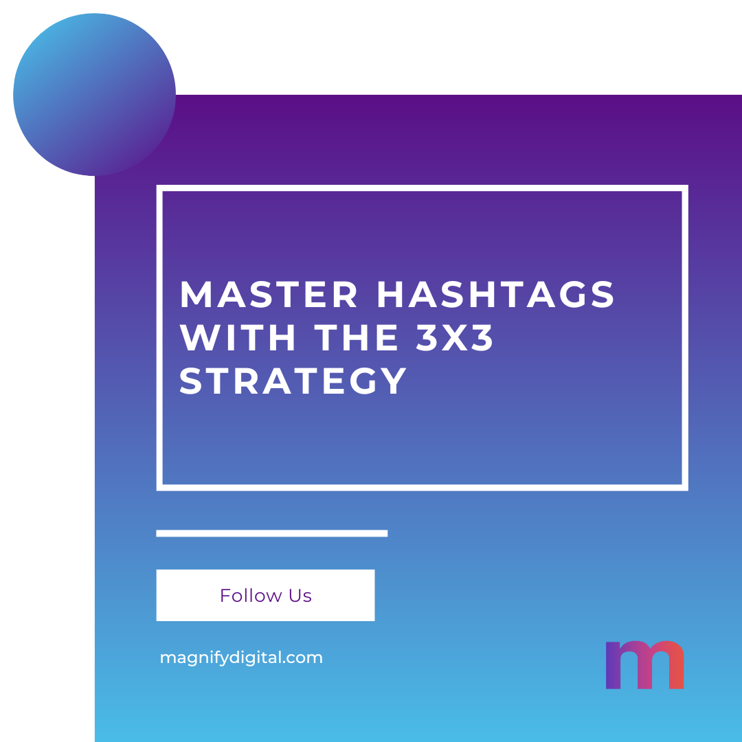 MagnifyDigital's tweet image. 👉 Swipe through to learn about the 3x3 hashtag strategy that will boost your engagement.

#SocialMediaTips #HashtagStrategy #GrowYourAudience #EngagementBooster #ContentMarketing #MarketingTips #SmallBusiness #MarketingMadeEasy #GetCreative