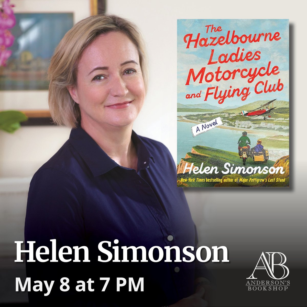 May 8th: Join us in welcoming Helen Simonson @Simonsonhelen to Anderson's! Helen will give a presentation, take Q&A, and have a signing/photo line! TICKETS: HelenSimonsonAndersons.eventcombo.com