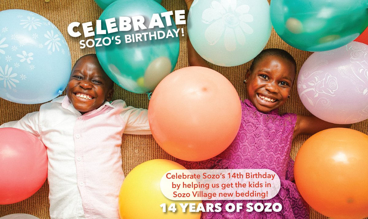 Sozo is turning 14! Help us celebrate by donating to get the kids in Sozo Village new bedding. 

All you have to do is head to this link: linktr.ee/sozochildren1 to purchase from our Amazon registry (it will ship straight to us!) or donate to the new bedding fund.