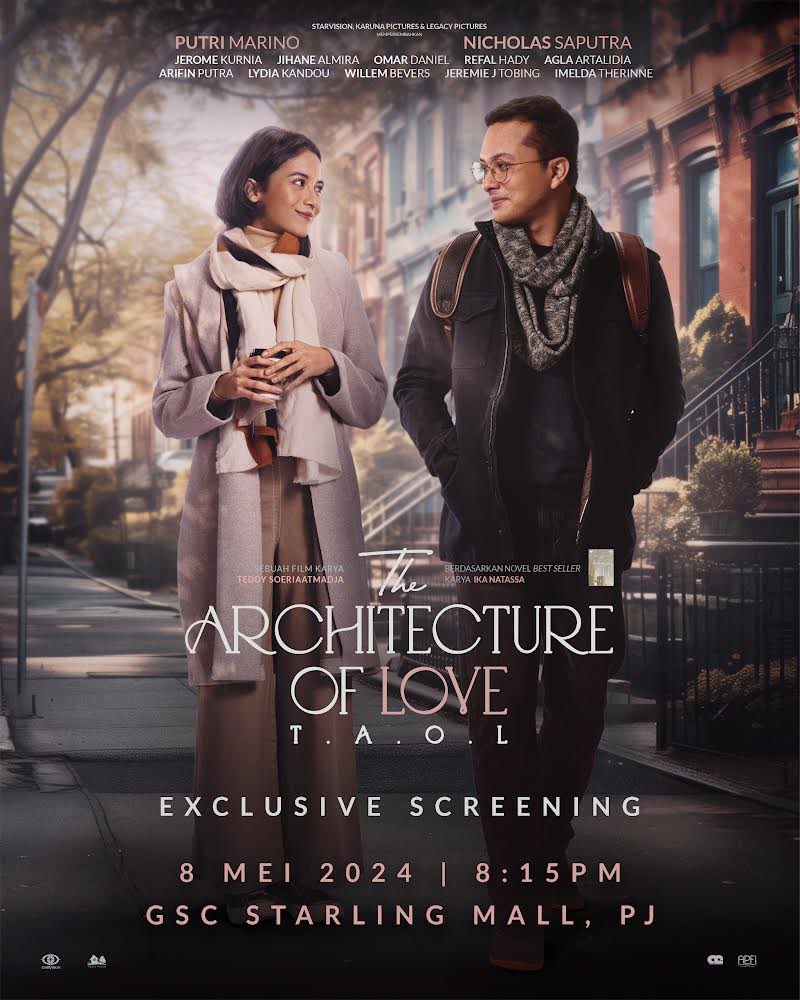 purestpixels's tweet photo. THE ARCHITECTURE OF LOVE - Exclusive Premiere Screening Tickets Giveaway!

https://t.co/e8DmJEDJbT

#ZHAFVLOG #MulutPuakaGiveaway #MulutPuakaPremiere #TAOL https://t.co/dvCsTTNax1
