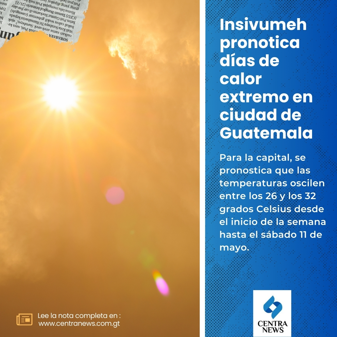 ☀️ #NacionalesGT | Insivumeh pronotica días de calor extremo en ciudad de Guatemala.

➡️ Entérate aquí: lc.cx/zttC31

#AHORA #Guatemala #NoticiasGT @insivumehgt