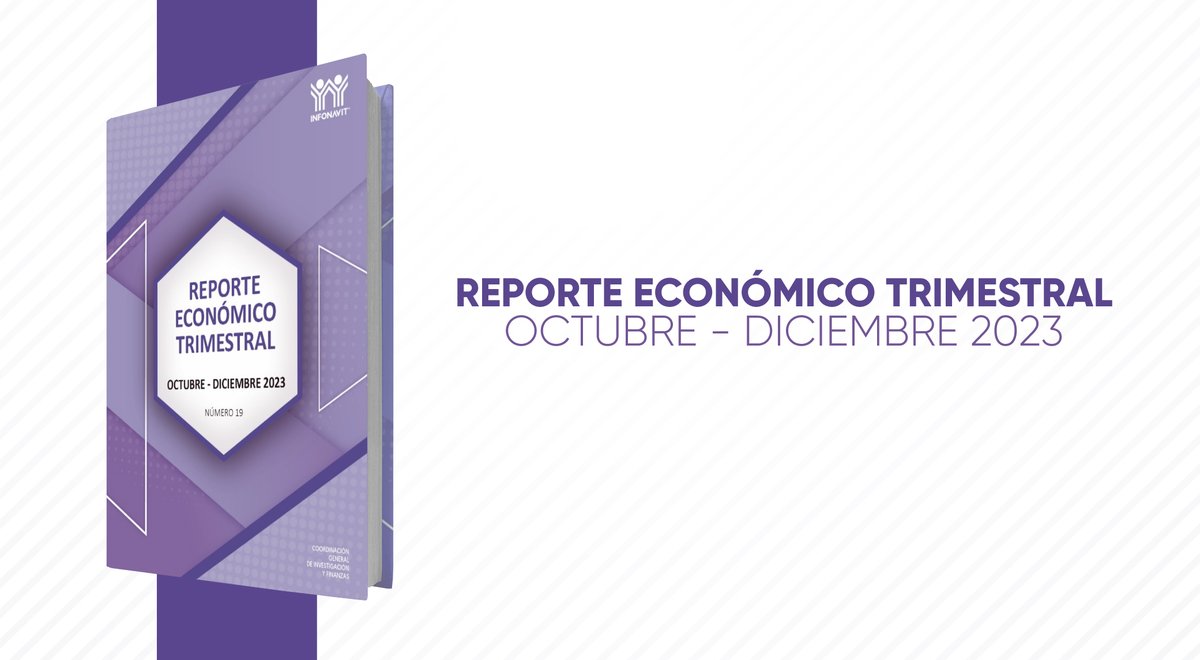 Presentamos el Reporte Económico Trimestral octubre-diciembre 2023 con información económica nacional e internacional, de los sectores de la construcción y vivienda, y del mercado hipotecario, así como análisis y datos estadísticos relacionados. bit.ly/3UOJvJV