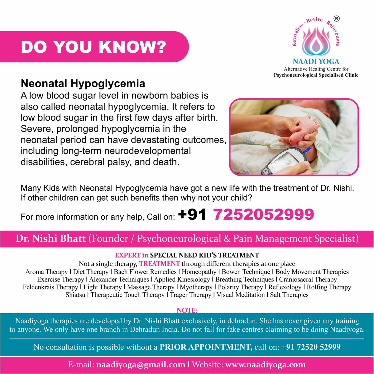 Do you know - A low blood sugar level in newborn babies is also called neonatal hypoglycemia?

If your child is also suffering with Neonatal Hypoglycemia, call on: +91 7252052999

#neonatal #hypoglycemia #epilepsy #seizure #fits #dyslexiaawareness #ADHD #ADHDAwareness #adhdbrain