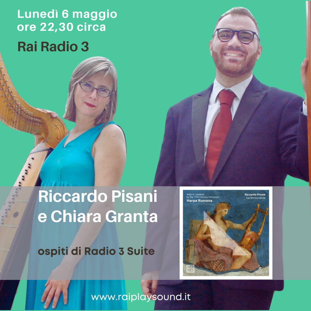 Roma nel Seicento fu un importante crocevia per compositori e grandi virtuosi. L'arpa era considerata la “regina dell’instrumenti”. Ne parlano questa sera a Radio 3 il tenore Riccardo Pisani e l'arpista Chiara Granata. 
@Radio3tweet @Raiofficialnews 
#musicabarocca #arpa #roma