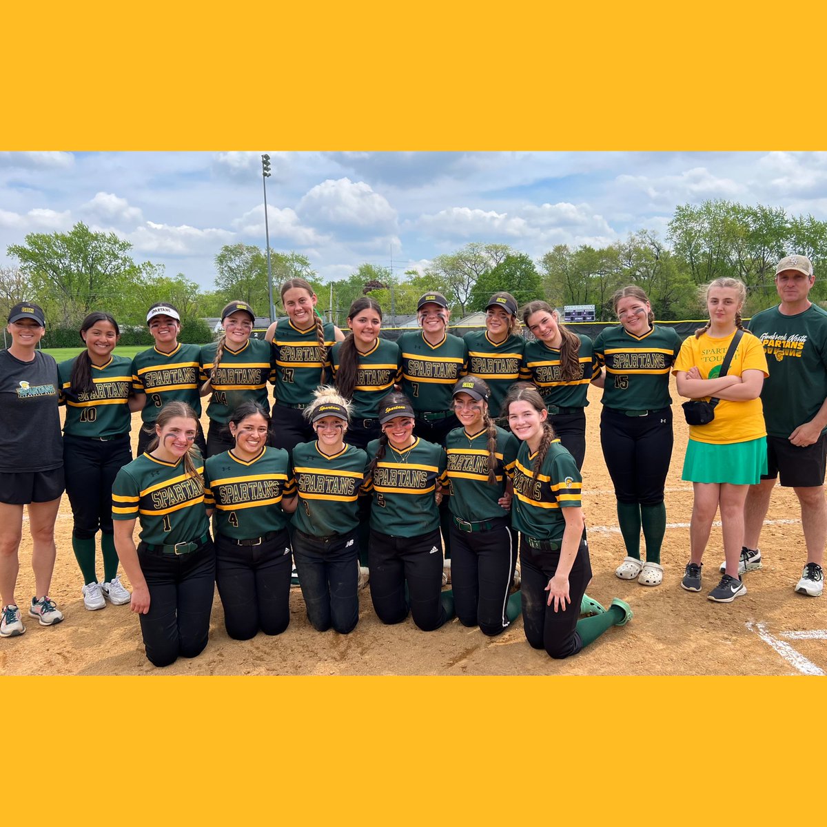 Congrats to this year's GBN Girls Softball seniors—so wonderful watching this talented group of ladies grow, compete and demonstrate leadership in our program. Hope you achieve all your goals over the rest of this season—and good luck in college and beyond! (Credit: K. Carsello)