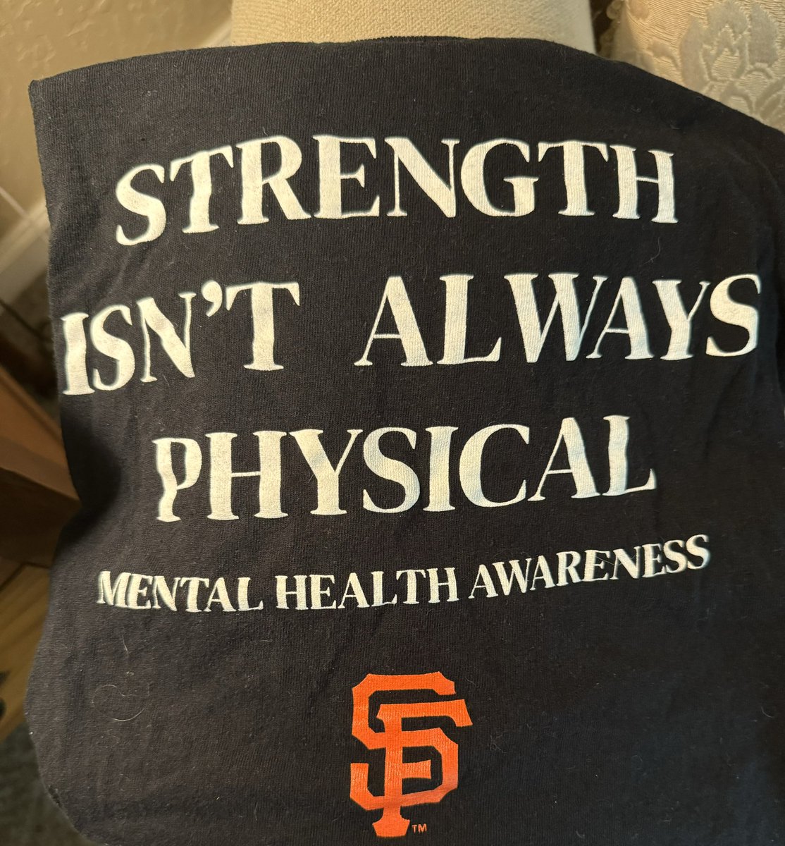One of my fav t-shirts from the #SFGiants  #StopTheStigma
#MentalHealthAwarenessMonth