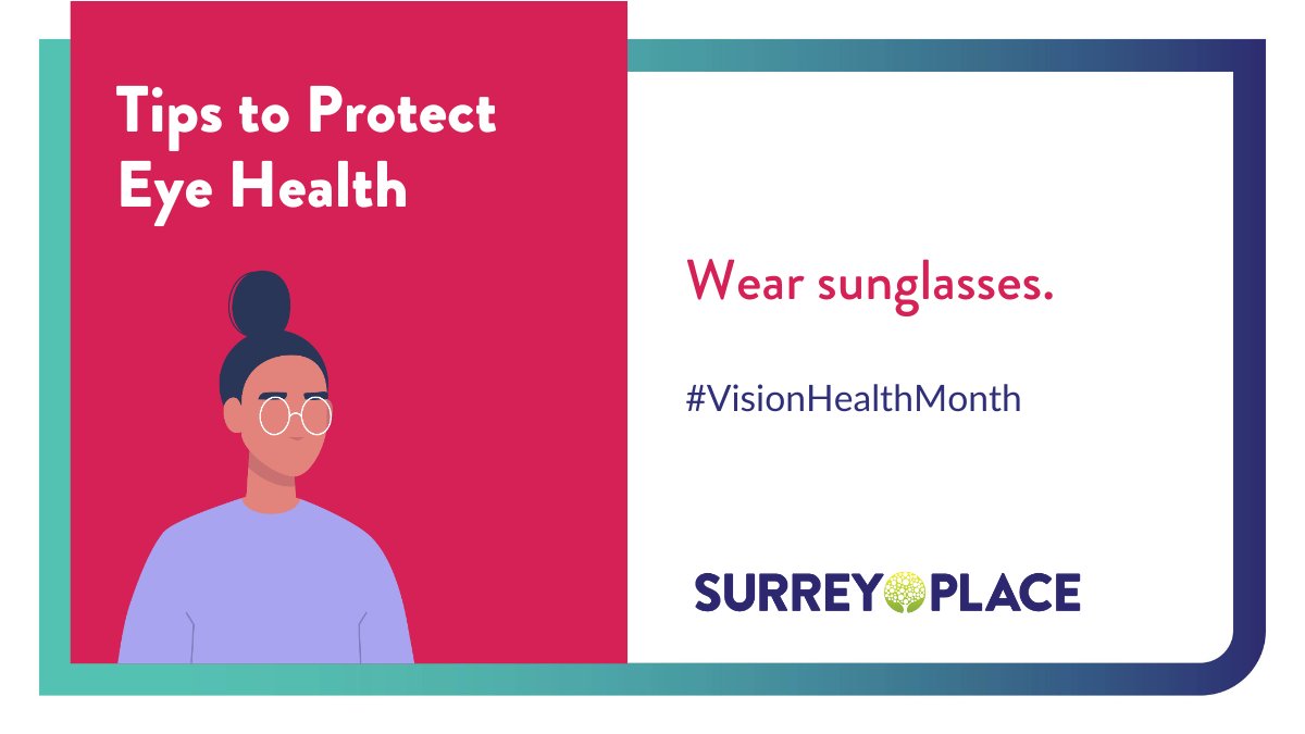 Protect your eyes: Choose sunglasses that block out 99-100% of UVA and UVB radiation (the sun’s rays). Even on cloudy days! Frequent exposure to UV rays is linked to numerous eye conditions such as cataracts, and macular degeneration. #VisionHealthMonth 🌞 🕶️