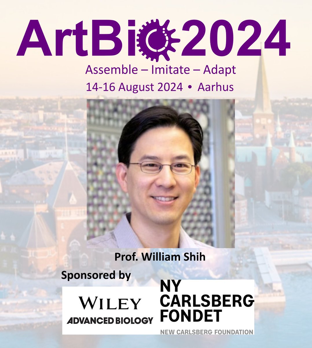 📣 Meet our new invited speaker! 📣 William M. Shih from Harvard University (DNA nanotechnology) ⏰ REMEMBER! The deadline for abstract submissions has been extended until 10th May at 8 am CEST 👀 Hurry up and submit your abstract here 👇 : events.au.dk/artbio2024/abs… #ArtBio2024