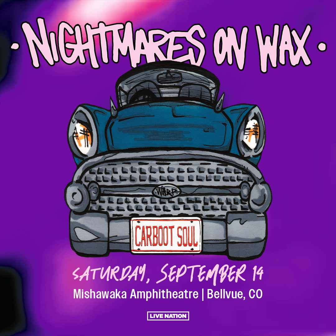 JUST ANNOUNCED 🚙 @nightmaresonwax: Carboot Soul 25th Anniversary LIVE at the @themishawaka on Saturday, Sept 14th! Presale starts this Weds at 10am (pw: SOUNDCHECK). Tickets go on sale Fri at 10am. More info: livemu.sc/3QxMunx