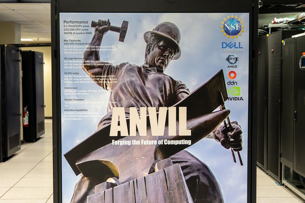 Purdue University’s Anvil supercomputer is now an official resource provider for the newly launched National Artificial Intelligence Research Resource (NAIRR) Pilot! Read on to learn about NAIRR and Anvil’s role in the pilot project. rcac.purdue.edu/news/6432 #PurdueUniversity