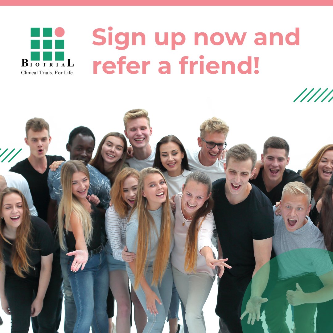 BiotrialUS's tweet photo. Be a part of something bigger with Biotrial.👭Sign up now, refer a friend, and let’s advance medical research together! 🚀 Visit https://t.co/TvlnsP7stQ to get started. 

#PaidVolunteers #HealthcareHeroes #Biotrial #MedicalResearch https://t.co/Mu82DSOaSK