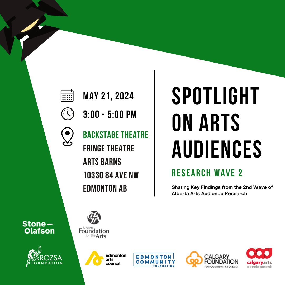 For all you Edmontonians, Stone-Olafson, the Rozsa Foundation, and invited panelists to discuss the results of the 2nd wave of research on arts audiences in EDMONTON For more info and registration: eventbrite.ca/e/893986787547 #art #artists #yeg #alberta #rozsafoundation